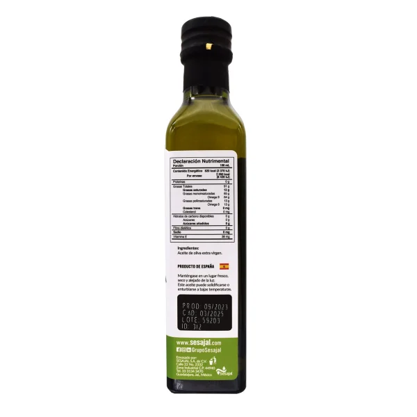 Aceite De Oliva Extra Virgen 250 Ml