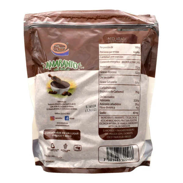 Amaranto Con Chocolate 400 G