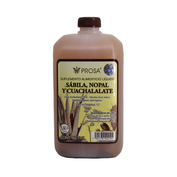 BEBIDA DE SABILA, NOPAL Y CUACHALALATE 1 LT.  1X20