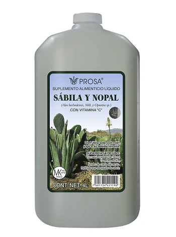 BEBIDA DE SABILA Y NOPAL 4 L.