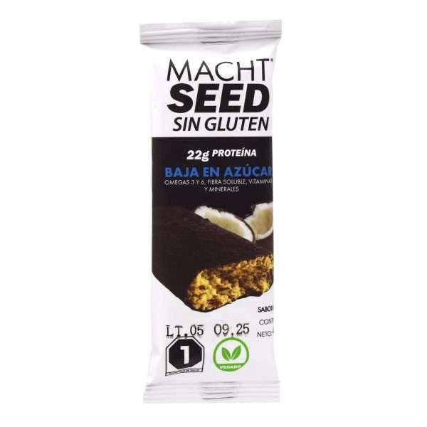 MACHT SEED Barra de proteina cubierta de chocolate coco 22 g (PAQUETE 15)-1