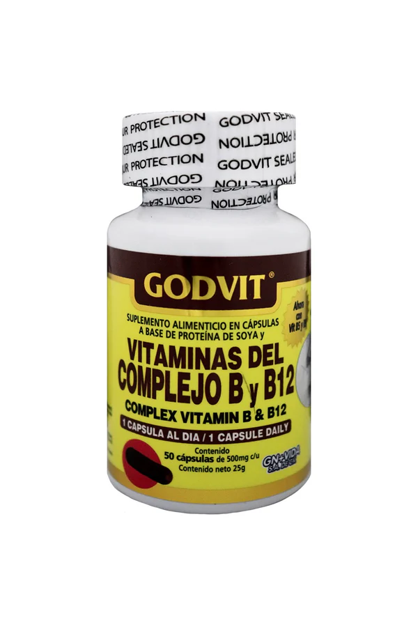 GODVIT VITAMINAS DEL COMPLEJO B Y B12 C/50 CAPS