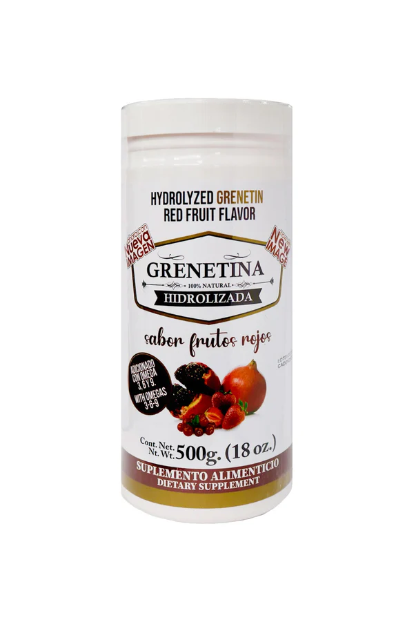 GRENETINA HIDROLIZADA SABOR FRUTOS ROJOS 500 GRS