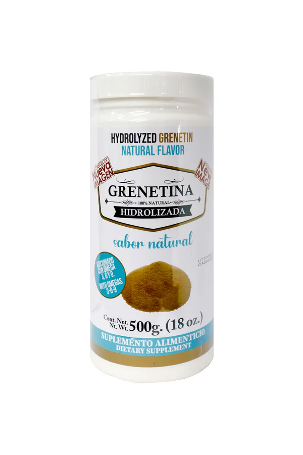 GRENETINA HIDROLIZADA SABOR NATURAL 500 GRS.