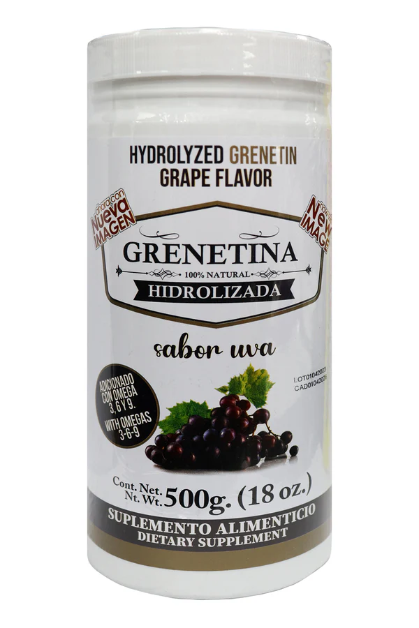 GRENETINA HIDROLIZADA SABOR UVA 500 GRS