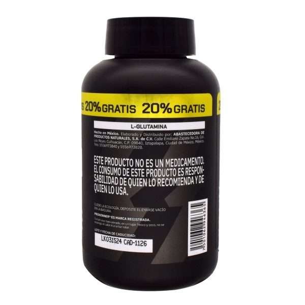 L glutamina 100 cap y 20 cap gratis