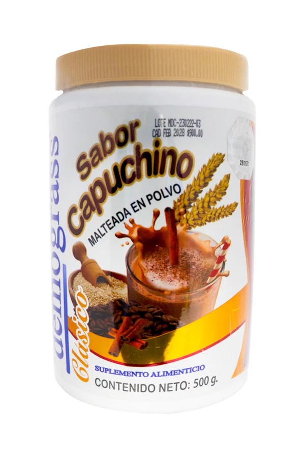 MALTEADA DEMOGRASS CAPUCHINO 500 GR- 1X32