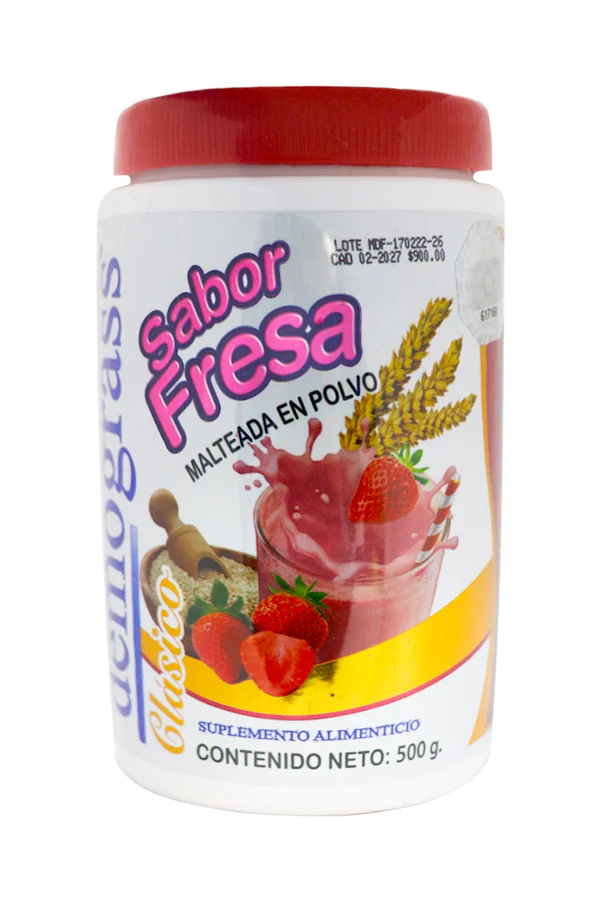 MALTEADA DEMOGRASS FRESA 500 GR  1X32