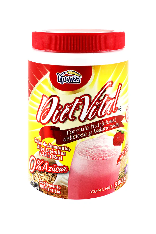 MALTEADA DIET VITAL POLVO 500 GR. O% AZUCAR FRESA