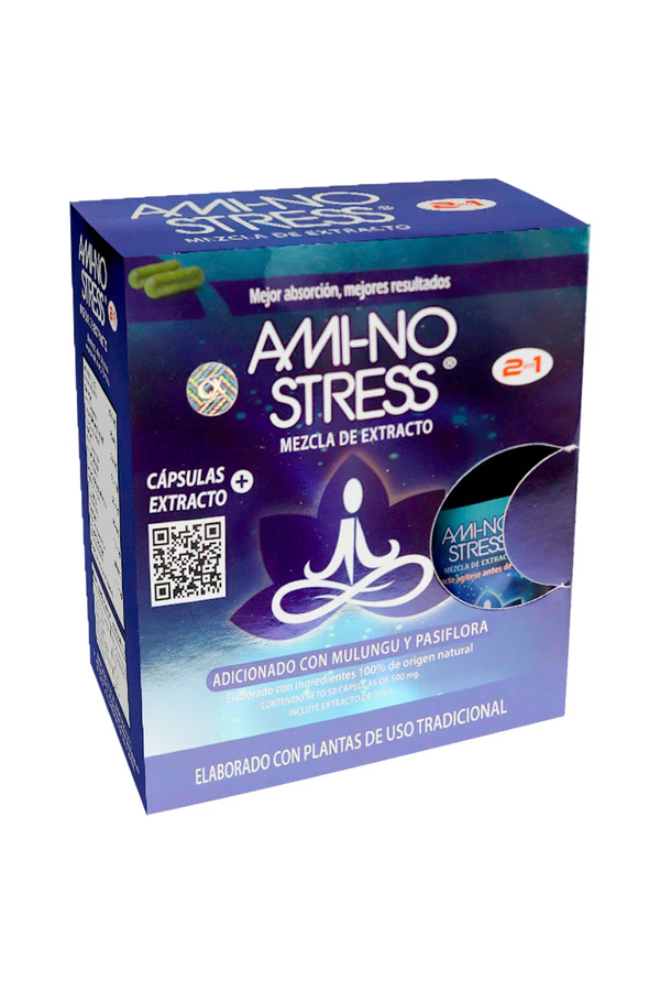 OFERTA AMI-NO STRESS 2 EN 1 FCO. C-50 CAPS. Y EXT. DE 30ML