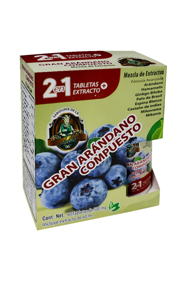 OFERTA GRAN ARANDANO COMPUESTO 2 EN 1 FCO. C/90 TABS. Y EXT. DE 60 ML