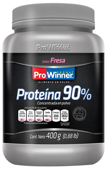 PROTEINA 90% DE SOYA FRESA 400 GR. + 20% GRATIS