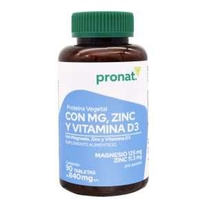 Proteina Vegetal Magnesio Zinc Vitamina D3 90 Tab
