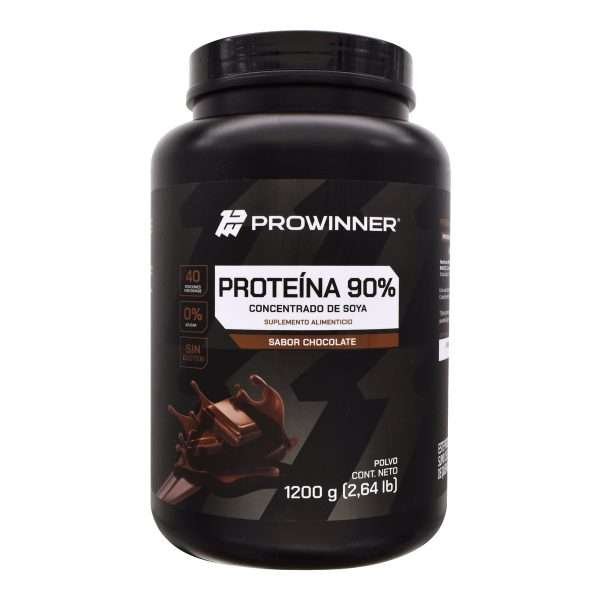 Proteina de soya chocolate al 90 por ciento 1200 g