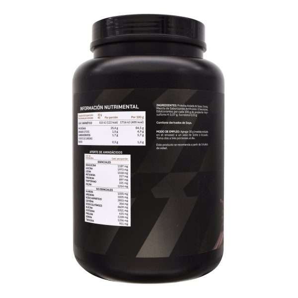 Proteina de soya chocolate al 90 por ciento 1200 g