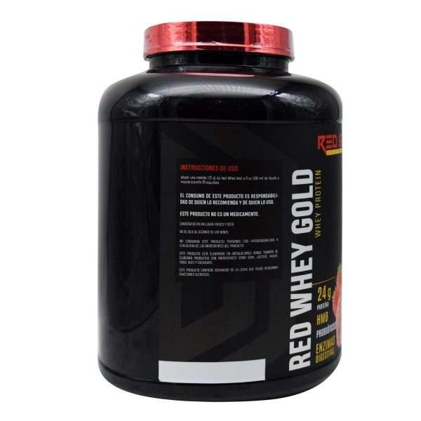 RED GOLD Proteina de suero de leche helado de fresa 5 lb