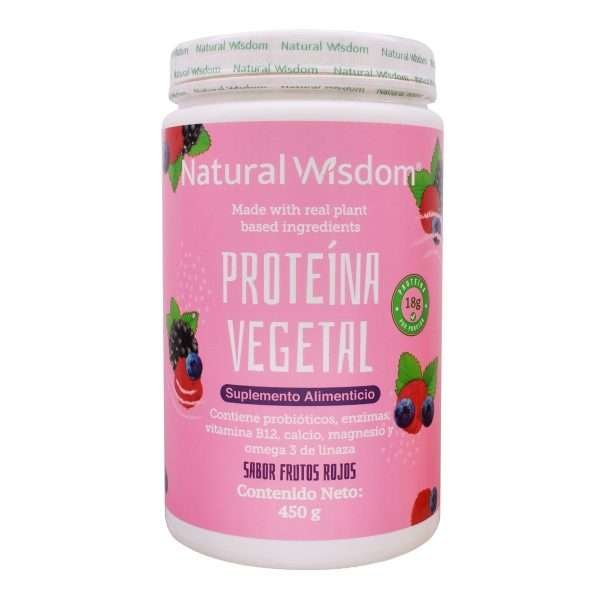 NATURAL WISDOM Proteina vegetal sab frutos rojos 450 g