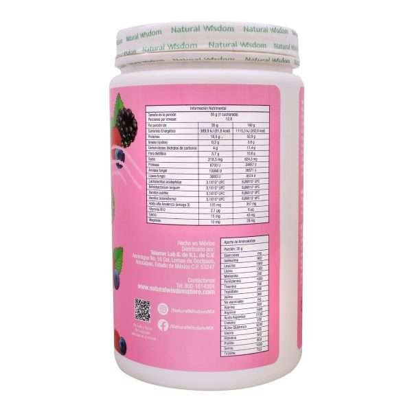 NATURAL WISDOM Proteina vegetal sab frutos rojos 450 g
