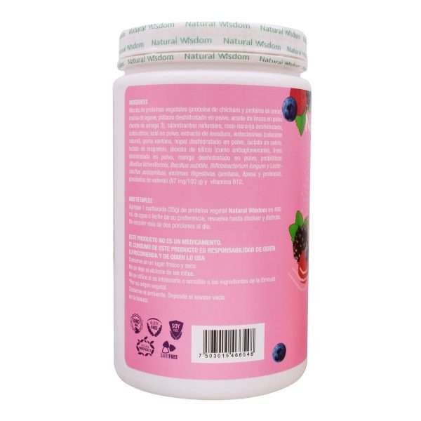 NATURAL WISDOM Proteina vegetal sab frutos rojos 450 g