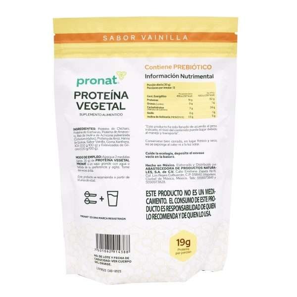 PRONAT Proteina vegetal vainilla 400 g