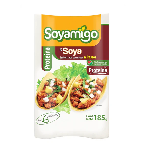 SOYAMIGO ALIMENTO DE SOYA SABOR AL PASTOR 185 GRS.