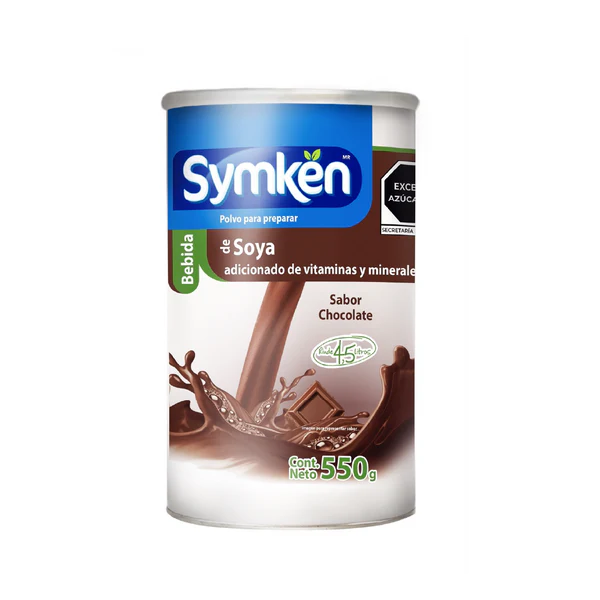 SYMKEN POLVO PARA PREPARAR BEBIDA DE SOYA BOTE SABOR CHOCOLATE 550G