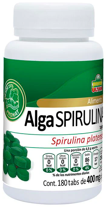 TBS. ALGA SPIRULINA C/180 DE 400 MG