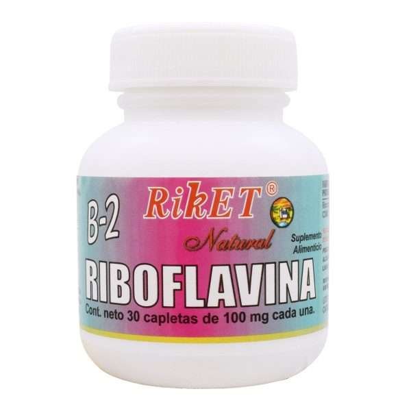 Vitamina B2 Riboflavina 100 Mg 30 Cap