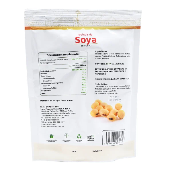 Bebida De Soya Natural 500 G