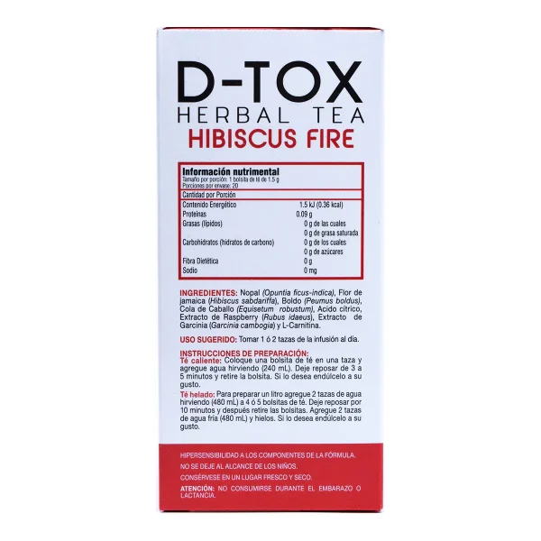 Detox Hiniscus Fire 20 Bolsitas
