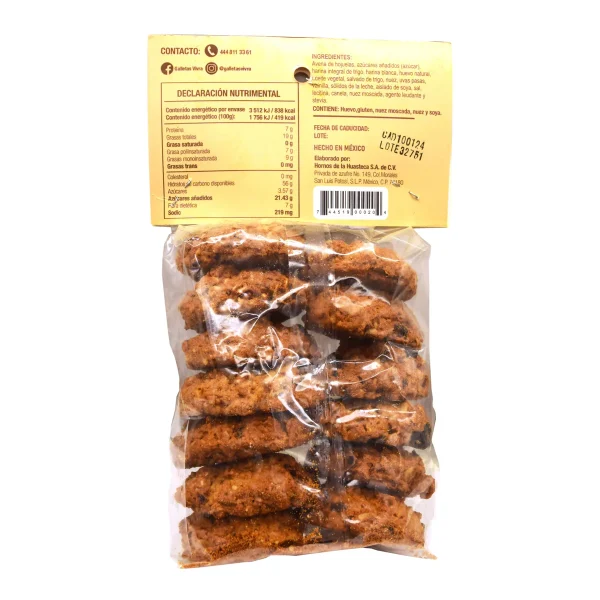 Galleta Avenolas Avena Nuez Pasas 190 G