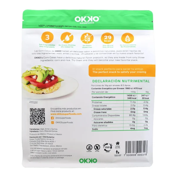 Galleta De Maiz Con Arroz Y Quinoa 136 G