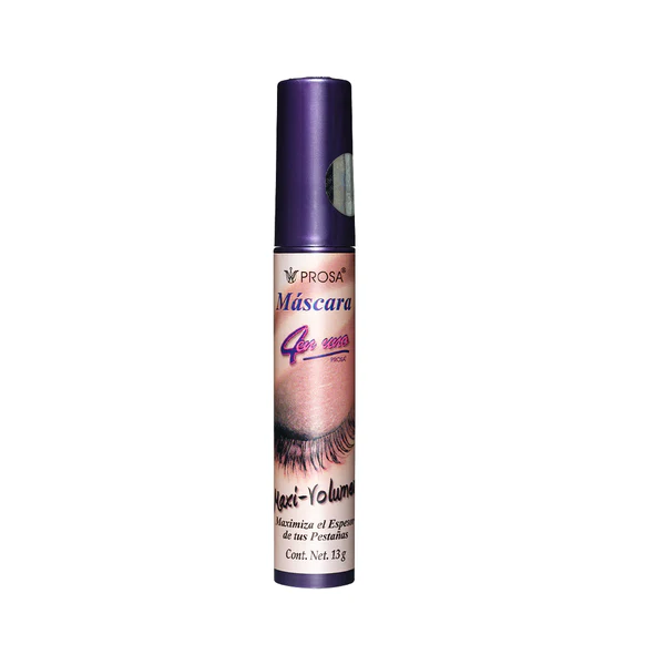 MASCARA 4 EN UNO MAXI VOLUMEN NEGRO C/13 GR