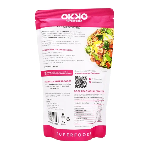 Quinoa Trio Blanca Negra Y Roja 500 G