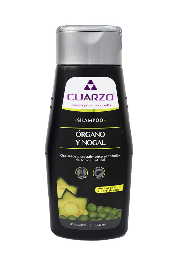 SHAMPOO CAPILAR DE ORGANO Y NOGAL 550 ML. Control de canas
