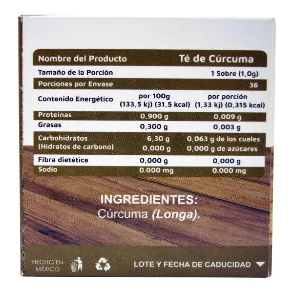 Te De Curcuma 36 Sobres