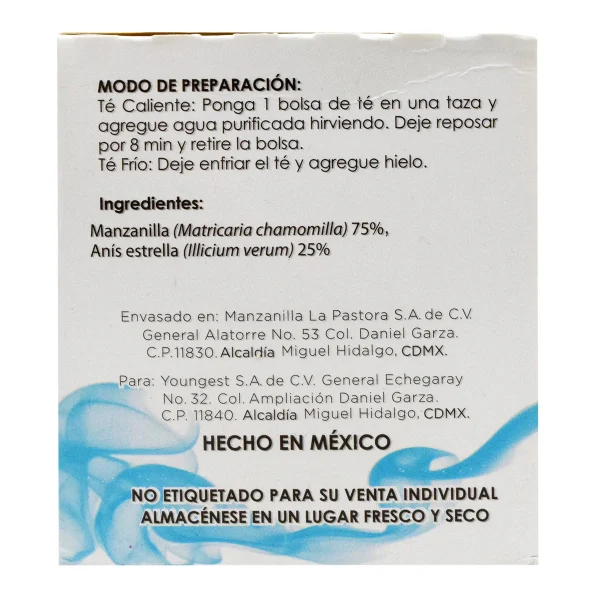 Te De Manzanilla Con Anis 25 Sob la pastora