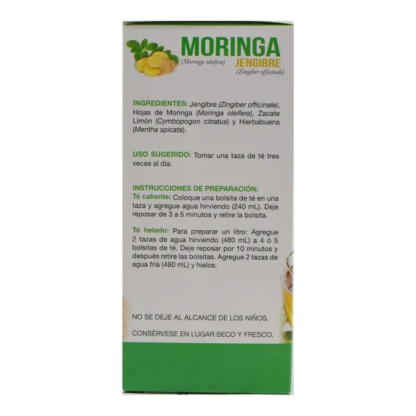 Te De Moringa Con Jengibre 20 G