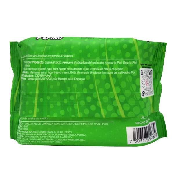 Toallita Desmaquillante Pepino 30 Pza