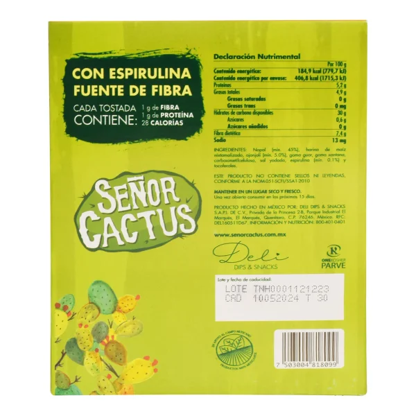 Tostada De Nopal Con Ajonjoli 200 G